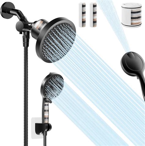 Shower Heads With Handheld Spray Combo,6" High Pressure Rain Shower ...