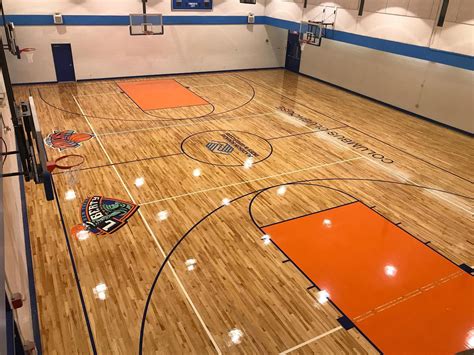 Gym floor & basketball court: striping, marking, lines, decals ...