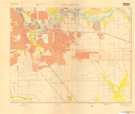 Houston, TX 4 (USA) - Soviet Military City Plans – Longitude Maps