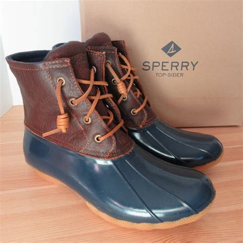 Sperry duck boots navy womens online