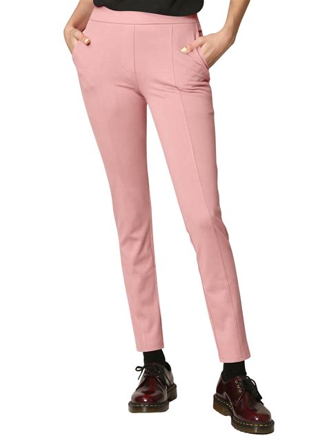 Made by Johnny Women's Casual Leggings Stretchy Work Ankle Pants Office ...