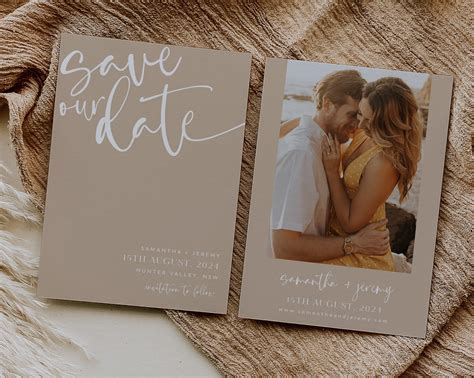 Save the Date Template Photo Save the Date Editable Save Our - Etsy UK