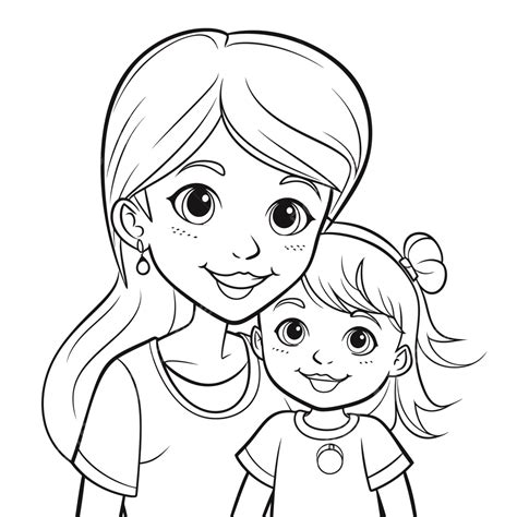 Dibujos De Madre E Hijo Para Colorear Para Colorear Pintar E Reverasite ...