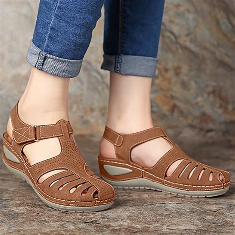 Hinvhai Closed Toe Sandals Women Clearance,Womens Summer Sandals Casual ...