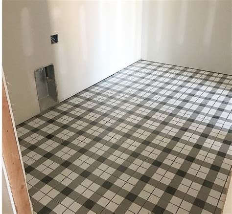 Plaid Tile! #plaidtile, #blackandwhitetile | Mudroom design, Tile ...
