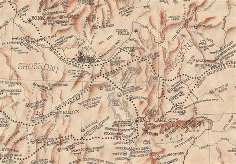 Old Map of the American Wild West by Andy Dagosta in 1968 - Cowboys, I – The Unique Maps Co.