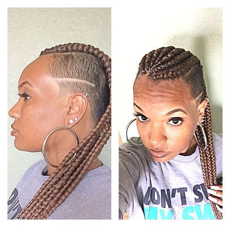 Pin by Tracy Bonner on braid styles | Braids with shaved sides, Short ...