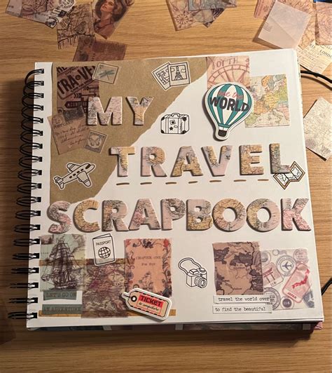 Travel Scrapbook Cover | Travel journal scrapbook, Scrapbook cover ...