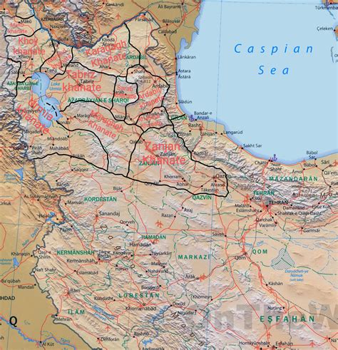 Map Of Azerbaijan Khanates