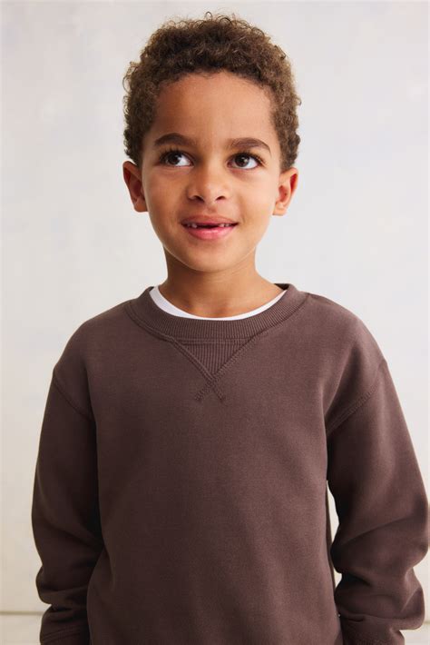 Brown Crewneck Sweatshirt for kids | H&M CA