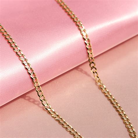 Solid 14K Gold Cuban Link Chain Necklace | Etsy