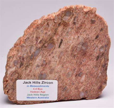 ZIRCON, Metaconglomerate Narryer Gneiss Slice, Jack Hills, Australia ...