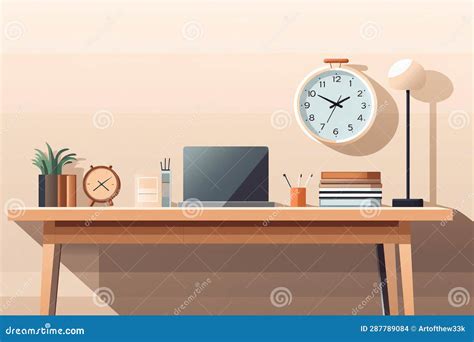 Efficiency and Focus: Time Management in a Modern Workspace Stock ...