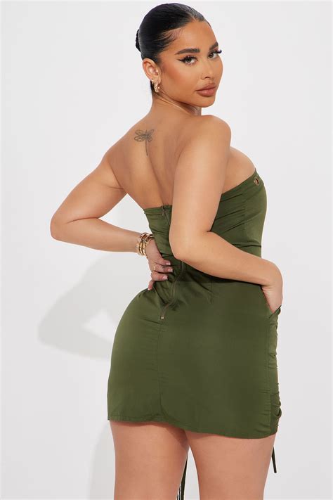 Nyla Nylon Mini Dress - Green | Fashion Nova