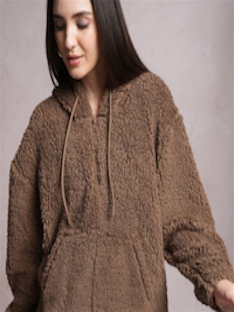 Womens Brown Hooded Sweatshirt