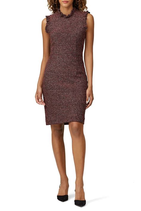 Red Sleeveless Tweed Dress by Rebecca Taylor NYC | Rent the Runway