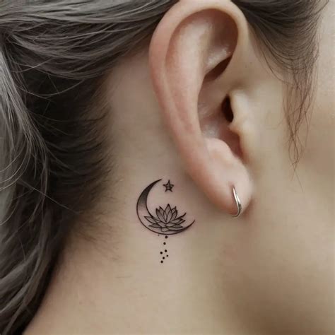 Moon and Lotus Tattoos: Meaning, Symbolism (105 Designs) - HBTat2