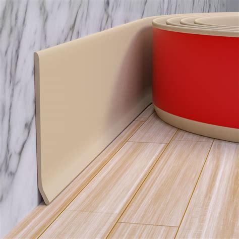 Duzzy Flexible Baseboard Molding Trim, 6 Inch(W) x 20 Feet(L) Peel and ...