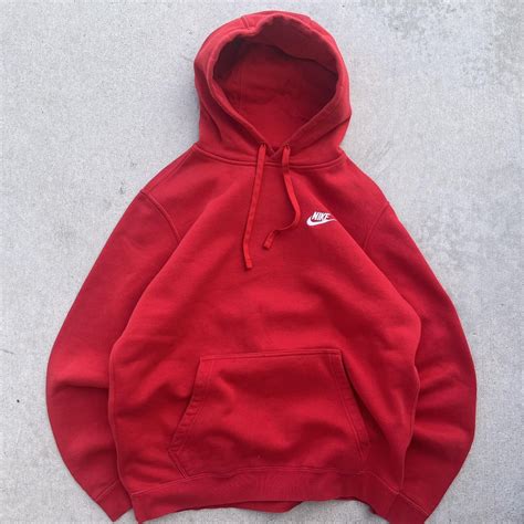 Nike Men's Red Hoodie | Depop