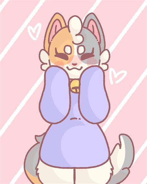 Milkshake! My calico cat oc (art by me) : r/furry