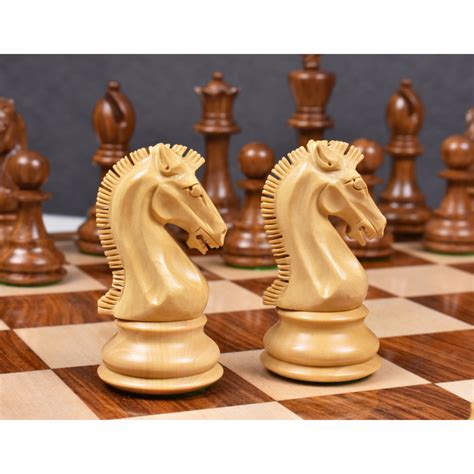 3.9" Craftsman Knight Staunton Chess Set- Chess Pieces Only - Double W