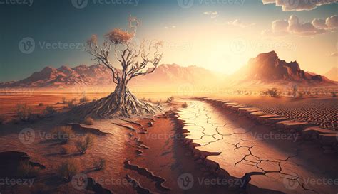 illustration of dry and barren area during the day, 22784531 Stock ...