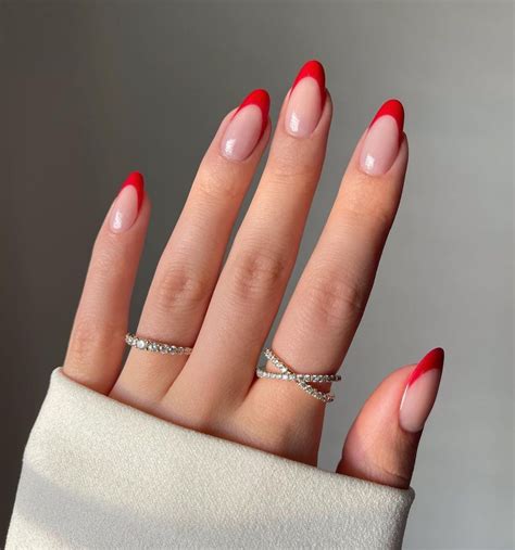 30+ Romantic Red French Tip Nails You Should Try - Nail Designs Daily