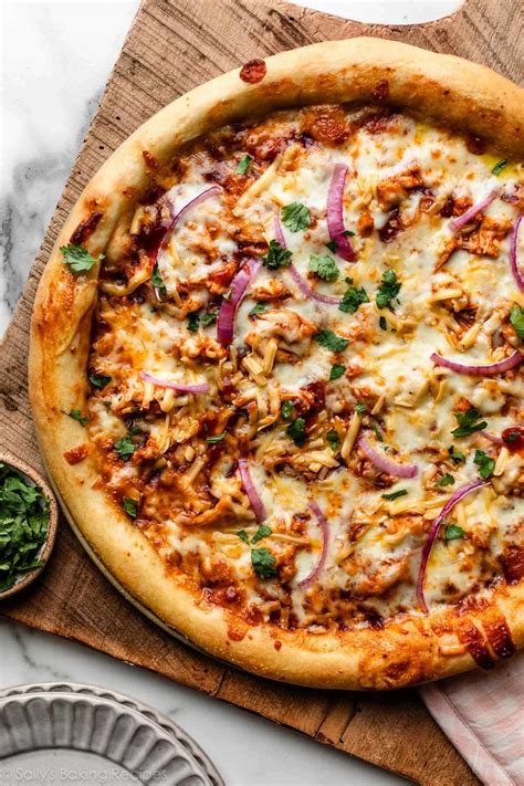 Homemade BBQ Chicken Pizza - Sally's Baking Addiction - emsekflol.com