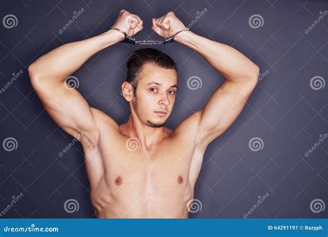 Man with Hands in Handcuffs Stock Image - Image of caucasian, arrest ...
