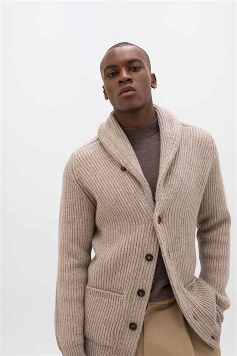 Ash Men's Shawl Collar Cashmere Cardigan | Men's Cashmere | Johnstons ...