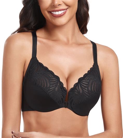 Curyon Racerback Front Close Bra Women's Underwire Unpadded Plus Size ...