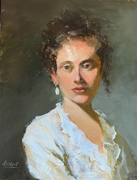 The Pearl Earring de Julia Bright (N.D) : Peinture Huile sur Bois - Singulart