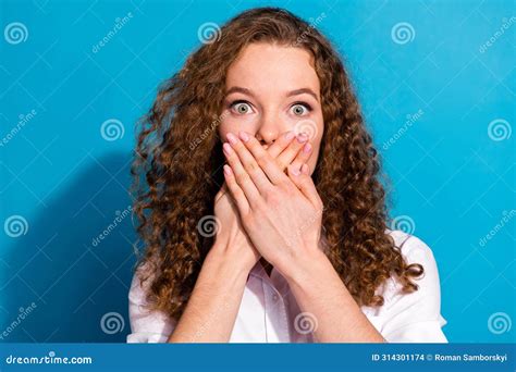 Photo of Anxious Embarrassed Impressed Girl Wear Trendy White Clothes ...