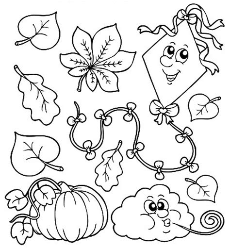 Fall Coloring Pages for Kindergarten | Learning Printable