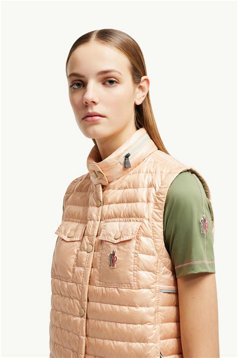 Pink Gumiane Hooded Down Vest - Vests for Women | Moncler US
