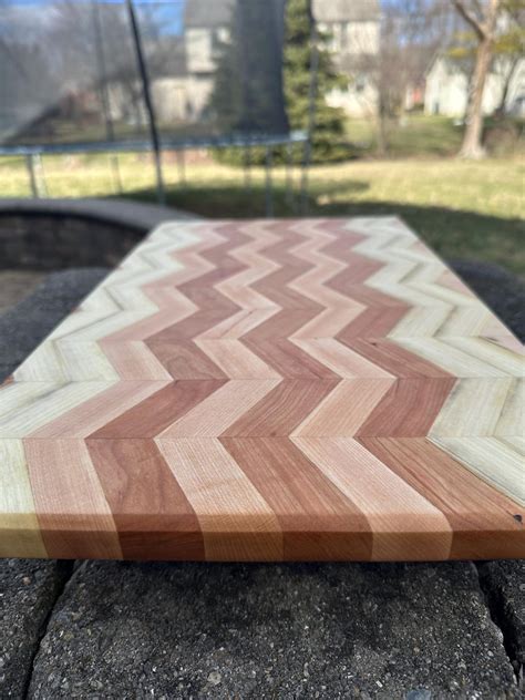 Chevron Butcher Block: Handcrafted Walnut, Maple & Cherry Cutting Board ...