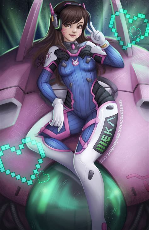 d.va (overwatch and 1 more) drawn by saintprecious | Danbooru