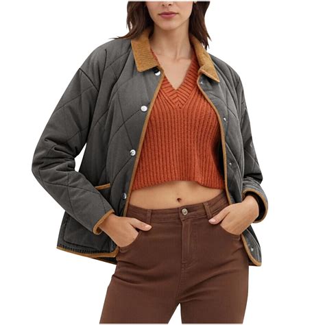 Cavosen Womens Winter Coats Lightweight Winter Warm Down Jacket Lapel ...