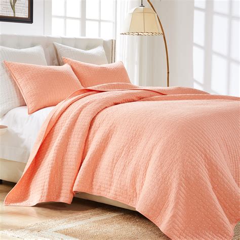 Monterrey Coral Quilt Set 3-Piece Full/Queen - Greenland Home Fashions
