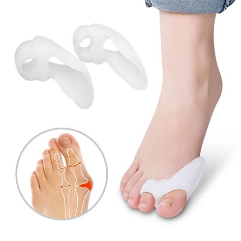 Pinkiou Big Toe Bunion Corrector Silicone Hammer Toe Corrector Soft Gel Toe Separators Hallux ...