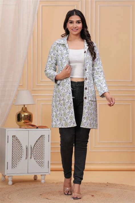 Shop Jaipuri Cotton Quilted Jackets for Women Online at Raworiya