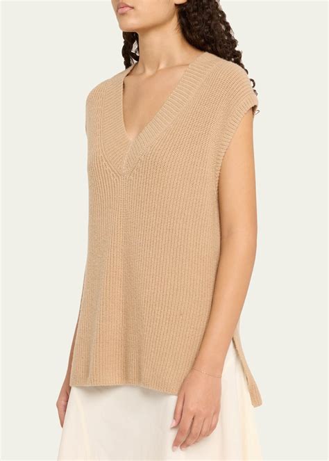 Vince Ribbed Wool-Cashmere Sweater Vest - Bergdorf Goodman