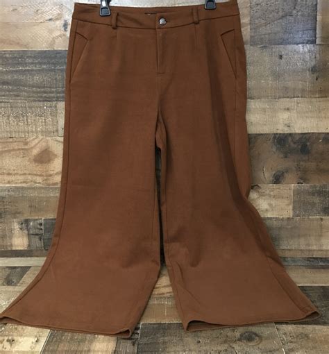 Tanming Wide Leg Crop Pants Women Large Wool Blend Bo… - Gem