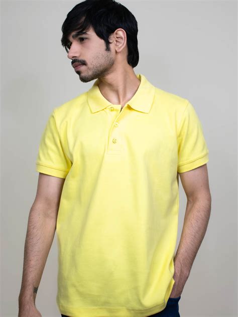 Lemon Yellow Plain Polo T-Shirt | 280 GSM - Doods