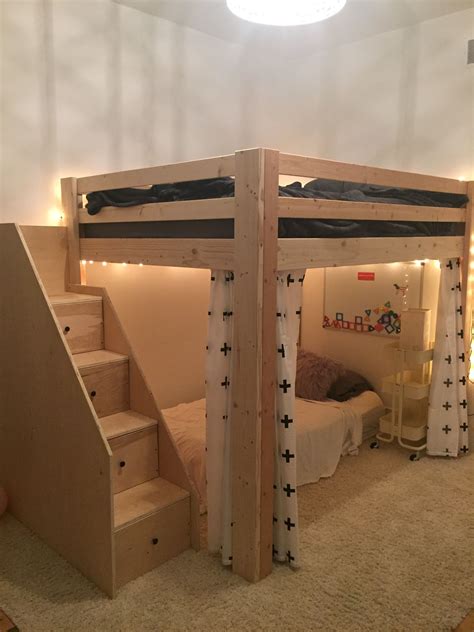 Queen Loft Bed With Stairs - GuyStoneking