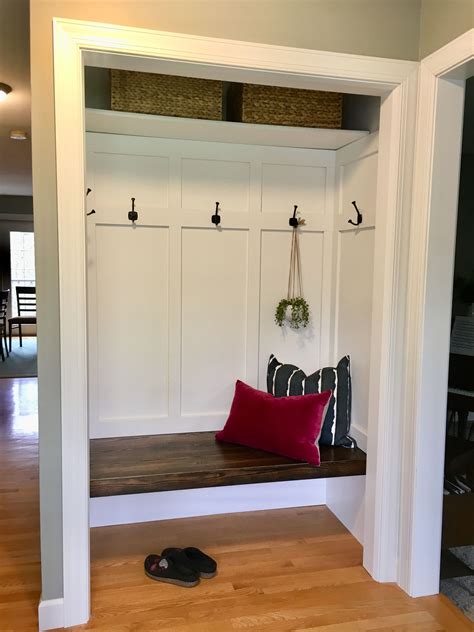 Entryway Closet Makeover: Transforming a Closet into an Inviting Bench