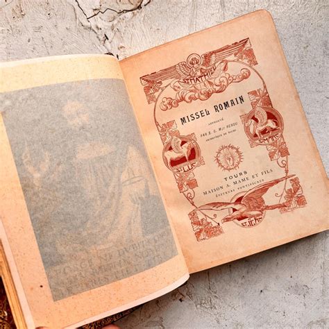 Antique Roman Catholic Missal, Luxury Lithurgical Book in French With a ...