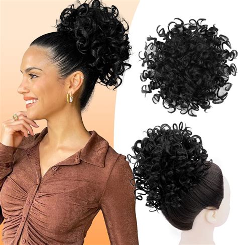 Amazon.com : NOSTALGIA Messy Bun Hair Piece, Drawstring Curly Hair Bun ...