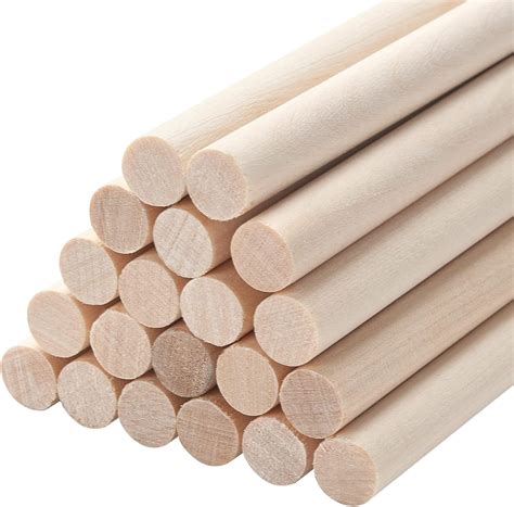 Amazon.com: 20 PCS Wooden Dowel Rods Wood Macrame Dowels 1/2x 12 inch ...