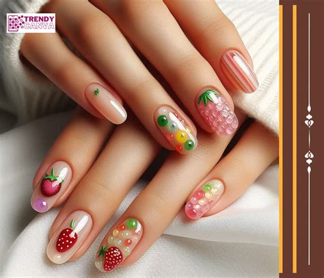 45 Easy Fruit Nail Designs You Have to Try - Trendy Canva